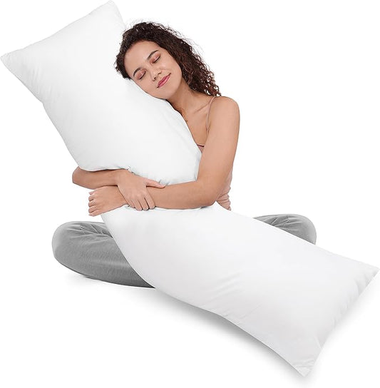 Utopia Bedding Full Body Pillow for Adults (White, 20 x 54 Inch, Pack of 06), Long Pillow for Sleeping, Large Pillow Insert for Side Sleepers