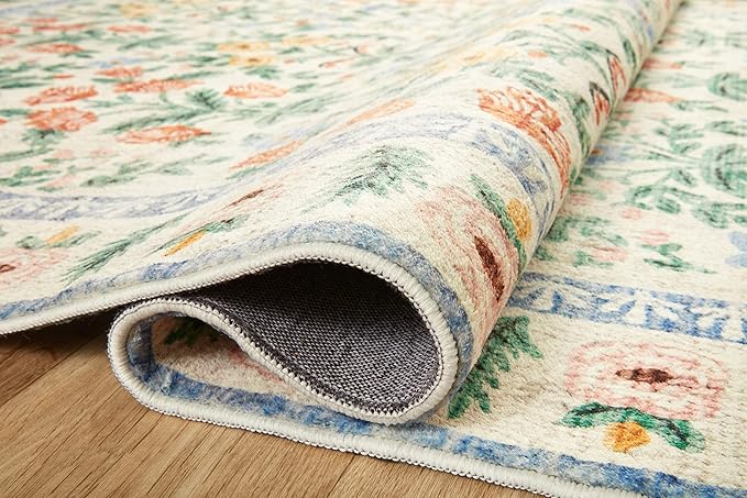 Rifle Paper Co. x Loloi Eden Collection EDE-02 Mughal Garden Cream 2'-6" x 11'-6" Runner Rug