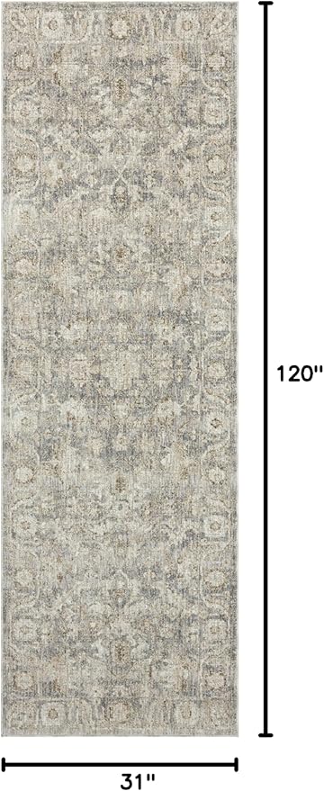 Loloi Amber Lewis Honora Collection HON-02 Slate/Beige 2'-7" x 10'-0" Runner Rug