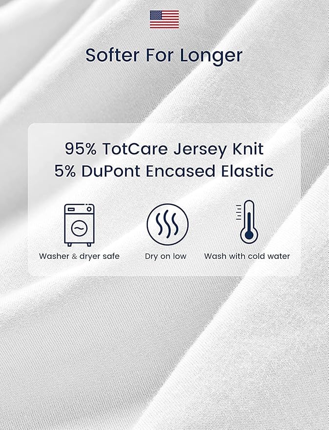 TotAha Premium Stretchy Changing Pad Covers (2-Pack)-Hypoallergenic, Silky Comfort, Buttery Soft, Calming Effect, All-Season Jersey-Knit 5'' Deep Pocket (Belgian & Blue Painted Elephant)
