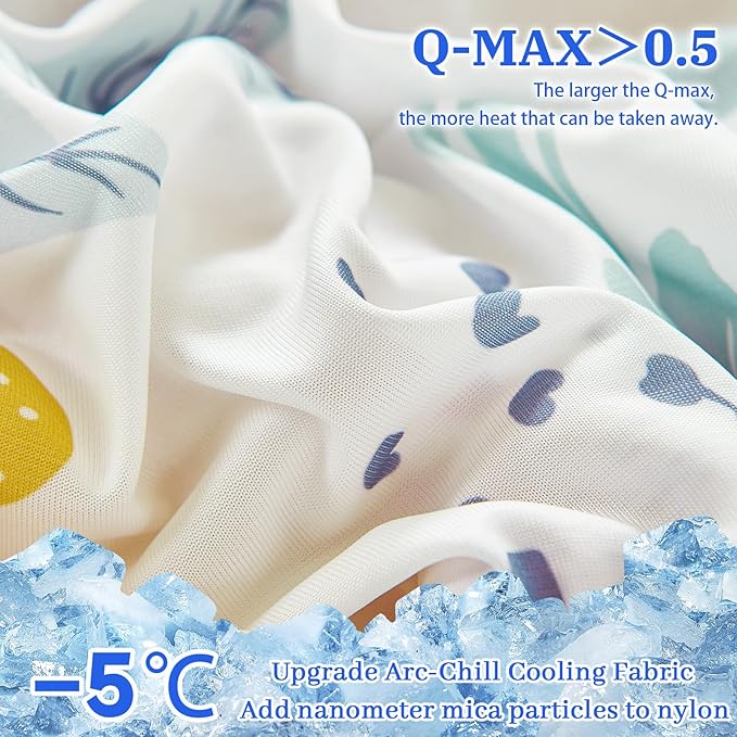 Cooling Pillow Cases for Hot Sleepers - Double Side Arc-Chill Q-Max>0.5 Cooling Fiber Cool Pillow Cases 2 Pack - Breathable Soft Cold Pillow Cases with Hidden Zipper (20" x 30")