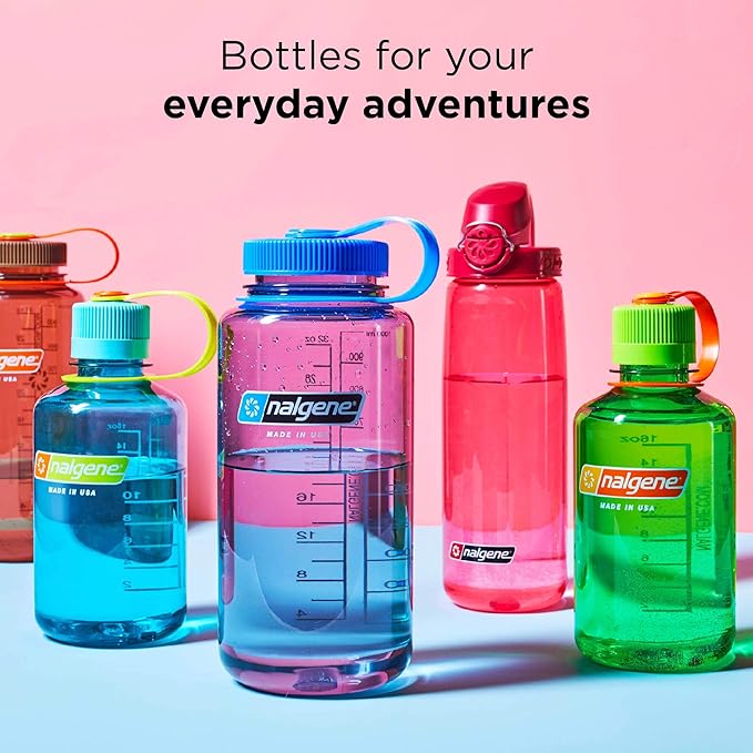 Nalgene Sustain Tritan BPA-Free Water Bottle Made with Material Derived from 50% Plastic Waste, 48 OZ, Wide Mouth, Seafoam