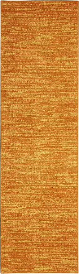 Nourison Essentials Indoor/Outdoor Sunburst 2' x 6' Area Rug, Easy Cleaning, Non Shedding, Bed Room, Living Room, Dining Room, Backyard, Deck, Patio (2x6)