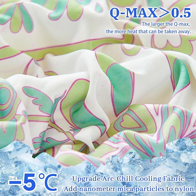 Cooling Pillow Cases for Hot Sleepers - Double Side Arc-Chill Q-Max>0.5 Cooling Fiber Cool Pillow Cases 2 Pack - Breathable Soft Cold Pillow Cases with Hidden Zipper (20" x 36")