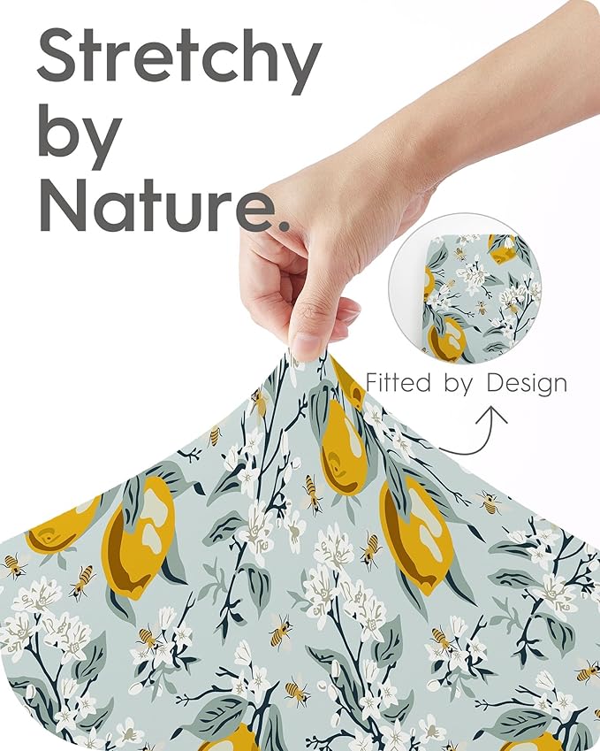 Changing Pad Cover for Girls Boys, TotBasic Premium Soft Boho Changing Table Covers, Stretchy Jersey Changing Table Sheets - Fits All Standard Changing Tables - 2 Pack (Lemon Honey)