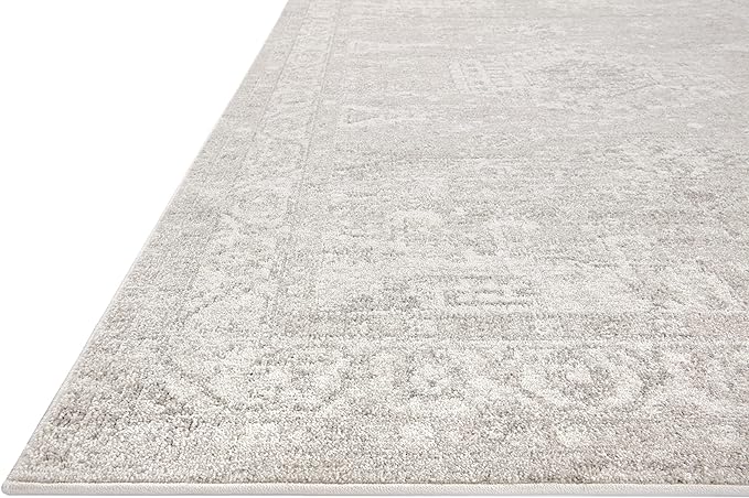 Loloi II Odette Collection ODT-02 Silver/Ivory 2'-7" x 10'-0" Runner Rug