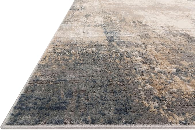 Loloi Teagan Collection 5'-3" x 7'-6" Area Rug in Ivory/Mist - Large, Soft Neutral Rug, High-Traffic for Living Room, Bedroom, Home Office, Dining Area