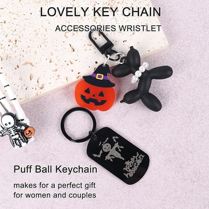 BELSITA Stanley Cup Accessories Set, Black Dog Chain Braided Design Water Bottle Handle Strap, Black Glitter Silicone Stanley Cup Boot, Stanley Charms for Stanley Cup 30/40oz Tumble(Halloween 1)