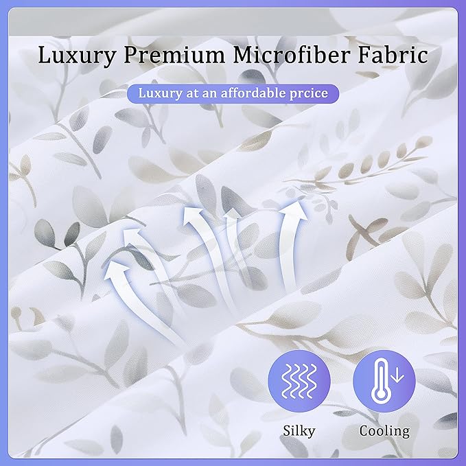 Floral Soft Pregnancy Pillow Cover (ONLY Pillowcase), C Shaped Luxurious Velvet Maternity Pillow Cover with Hidden Zip, Warm Large Pillow Protector for Side Sleeper, White, 60x34 in