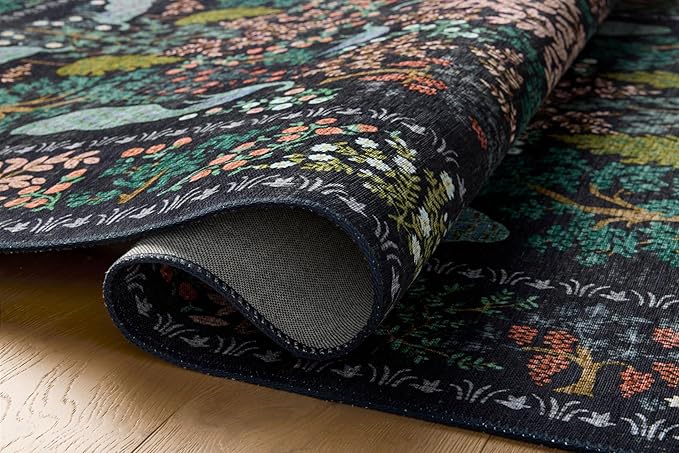 Loloi Rifle Paper Co. Canopy Collection CNP-05 Charcoal 5'-0" x 7'-6" Area Rug
