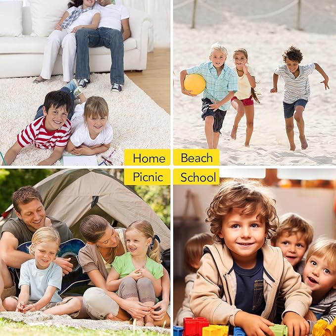 Toy Storage Organizer and Play Mat for Kids - Foldable Organizer Storage Bins with Lids - Detachable Mat Storage Bag Kids Toy Box for Boys, Girls, Nursery, Playroom, 11.6''x11.6''x15.5''(Grey)