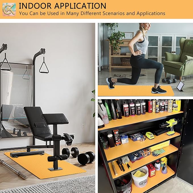 Foam Toolbox Liner Shelf Liner, Thickened Durable Pad Tool Box Mat for Protecting Your Tools, Work Surfaces, Garage, Chest -Orangish 3mm Thickness, 24 inch*24 ft