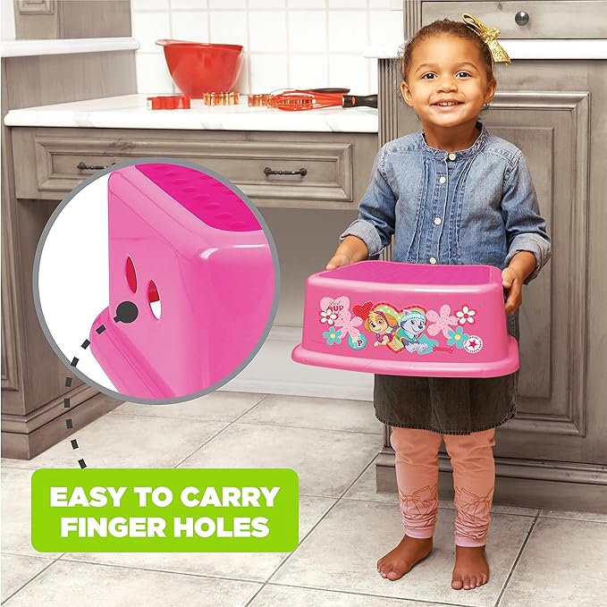 Ginsey Nickelodeon PAW Patrol Skye and Everest Step Stool - Kids Step Stool, Potty Training, Non-Slip, Bathroom, Kitchen, Lightweight