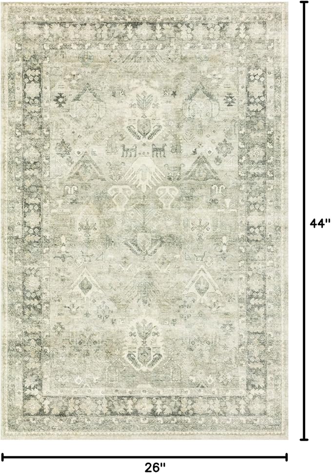 Loloi II Rosette Steel/Graphite 2'-2" x 3'-8" Accent Rug