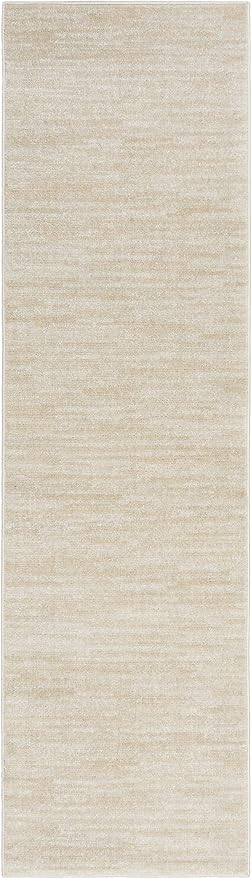 Nourison Essentials 2'2" x 10' Ivory Beige Outdoor Indoor/Outdoor Rug