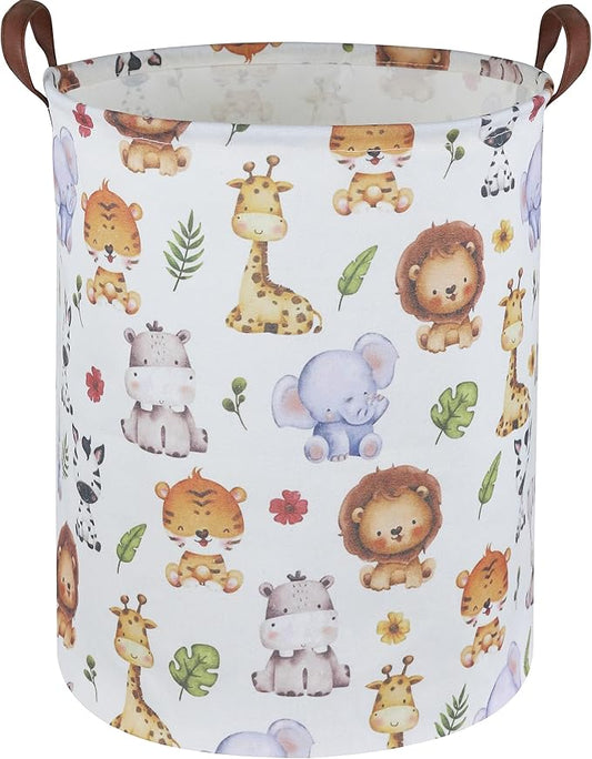 Kids Laundry Hamper,Baby Laundry Basket Animal Storage Baskets for Kids Room Decor,Nursery Hamper,Bedroom,Toy Organizer,(Cute Animal)