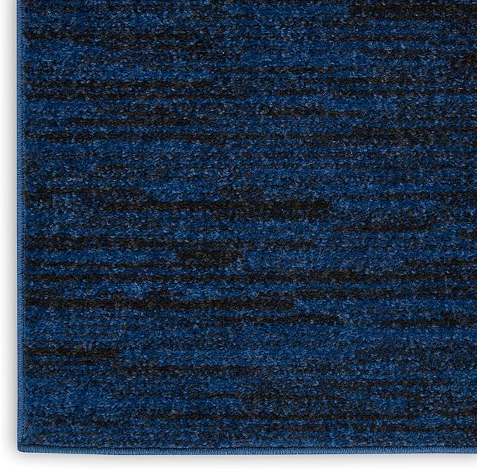 Nourison Essentials Indoor/Outdoor Midnight Blue 2' x 4' Area Rug, Easy Cleaning, Non Shedding, Bed Room, Living Room, Dining Room, Backyard, Deck, Patio (2x4)