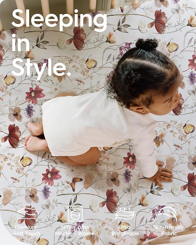 Premium Fitted Baby Boy Crib Sheets for Standard Crib Mattress - Ultra-Soft Jersey Knit Crib Mattress Sheet, Safe and Snug, Durable, Stylish Crib Sheet, 28''x52''x9'' Extra Deep Pocket