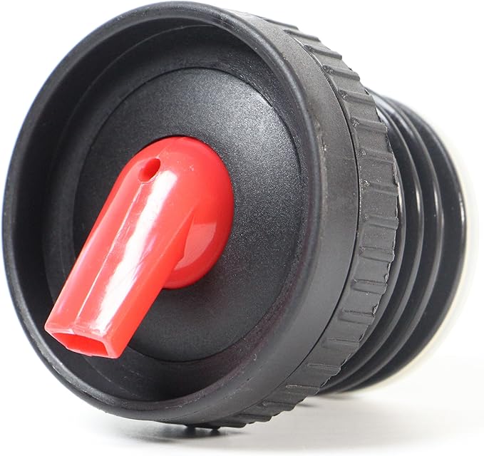 Thermos Yerta Pico de Mate Replacement Stopper for Stanley Classic Vacuum Insulated Wide Mouth Bottle (473ml/750ml/1.1QT, 1.5QT, 2QT) (Black-Red, Set of 2)