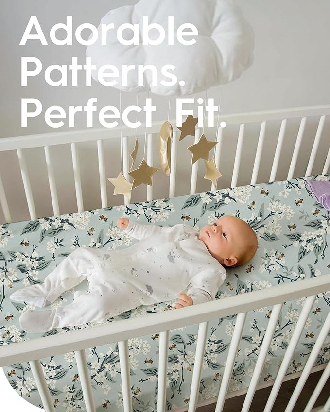 Premium Fitted Baby Boy Crib Sheets for Standard Crib Mattress - Ultra-Soft Jersey Knit Crib Mattress Sheet, Safe and Snug, Durable, Stylish Crib Sheet, 28''x52''x9'' Extra Deep Pocket
