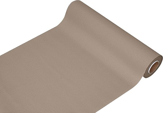 EVALAND 12 INCHES x 33 FEET (394 Inches) Non-Slip Shelf Liner, EVA Kitchen Liner, Non-Adhesive Liner, Smooth Drawer Liner, Durable Strong Grip Liner, Stain-Proof Shelf, Cabinet Liner, Beige