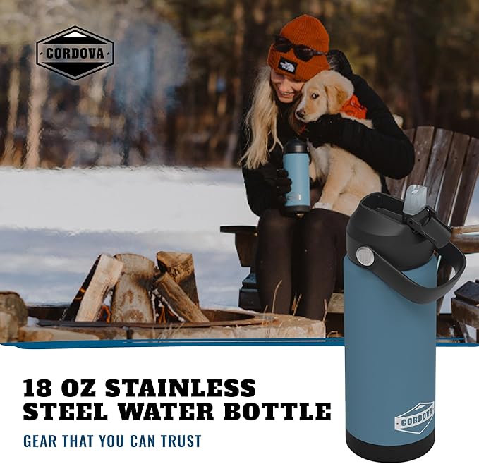Cordova Outdoors Trailhead Class Water Bottle, Yonder, 18 oz