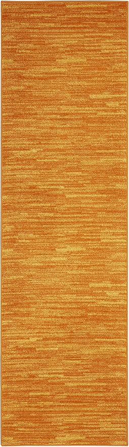 Nourison Essentials Indoor/Outdoor Sunburst 2'2" x 12' Area Rug, Easy Cleaning, Non Shedding, Bed Room, Living Room, Dining Room, Backyard, Deck, Patio (2x12)