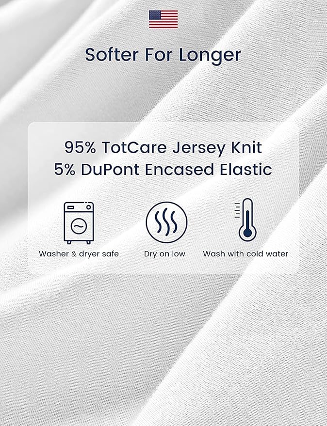TotAha Changing Pad Cover, Buttery Soft Diaper Changing Pad Covers for Girls Boys, Super Stretchy Jersey Knit Changing Table Covers, 5'' Deep Pocket, 2 Pack