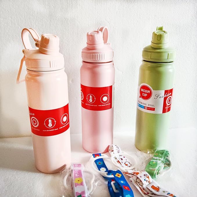 Gerrit 27 oz Insulated Vacuum Stainless Steel Water Bottle With Straight Drink Lid, Easy To Carry (Lilac), YP234, Large capacity