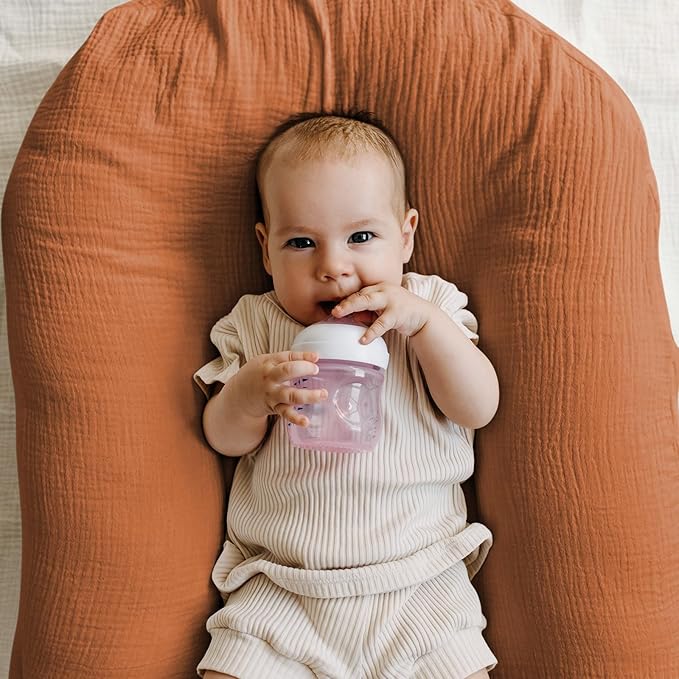 Gllquen Baby Muslin Bassinet Sheets 3 Pack, Breathable Elastic Cozy Fitted Cotton Bassinet Mattress Sheet for Baby Boy Girls, Fit for Hourglass Oval Rectangular Cradle Pad Sheets 33"X17" (Sunshine)