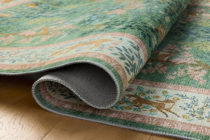 Loloi Rifle Paper Co. Canopy Collection CNP-02 Sage/Blush 5'-0" x 7'-6" Area Rug