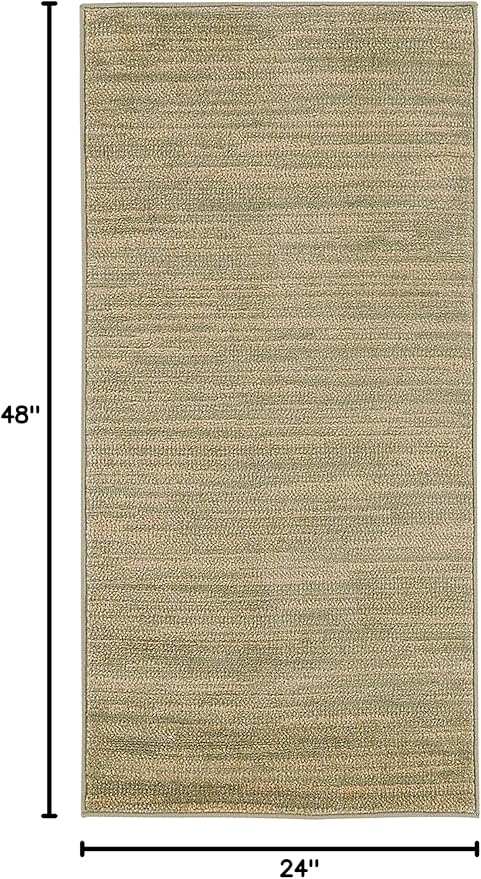 Nourison Essentials Indoor/Outdoor Green Gold 2' x 4' Area Rug, Easy Cleaning, Non Shedding, Bed Room, Living Room, Dining Room, Backyard, Deck, Patio (2x4)