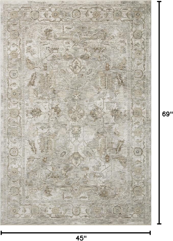 Loloi Amber Lewis Honora Collection HON-06 Grey/Taupe 3'-9" x 5'-9" Accent Rug
