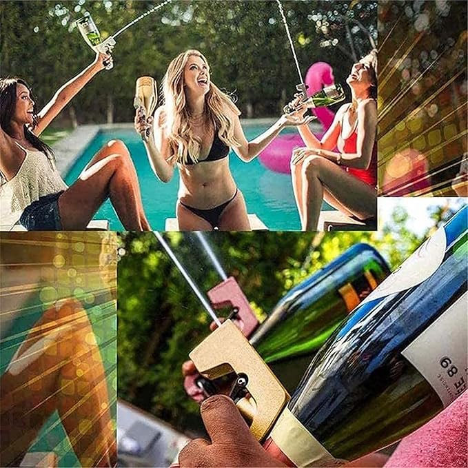 Champagne Gun,Champagne Gun Shooter，Beer Gun，Champagne Spray Gun，Beer Water Gun,Beer Gun For Birthday Celebrations,Adjustable Champagne Sprayer,Champagne Gun Shooter (Black)