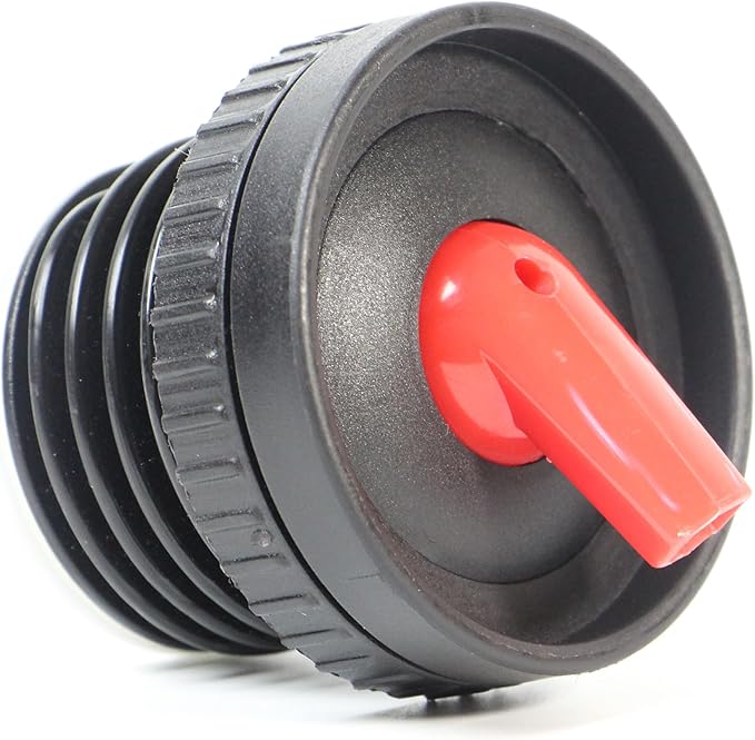Thermos Yerta Pico de Mate Replacement Stopper for Stanley Classic Vacuum Insulated Wide Mouth Bottle (473ml/750ml/1.1QT, 1.5QT, 2QT) (Black-Red, Set of 1)