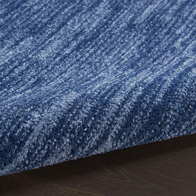 Nourison Essentials Indoor/Outdoor Navy Blue 2'2" x 16 Area Rug, Easy Cleaning, Non Shedding, Bed Room, Living Room, Dining Room, Backyard, Deck, Patio (2x16)