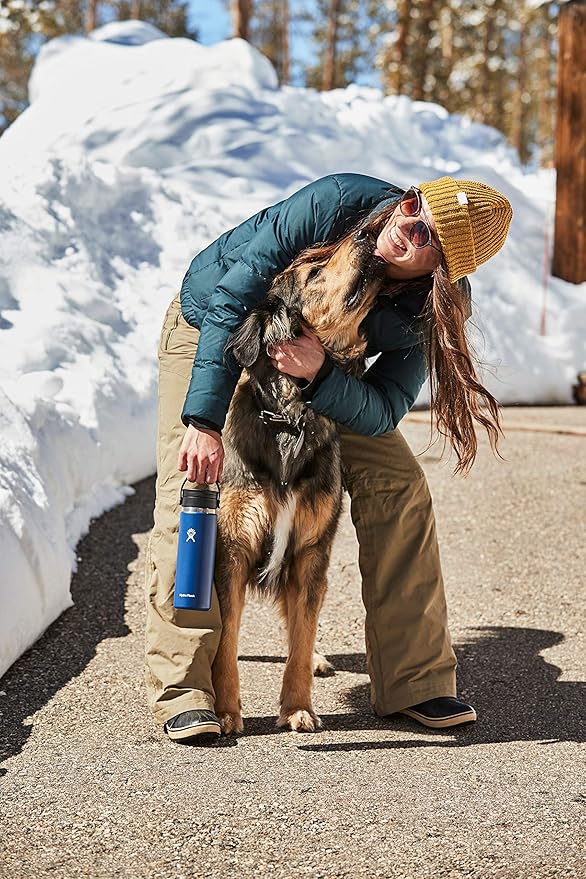 Hydro Flask Stainless Steel Wide Mouth Bottle with Flex Sip Lid and Double-Wall Vacuum Insulation for Coffee, Tea and Drinks