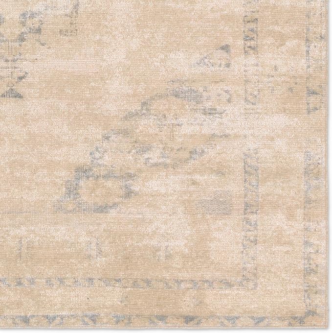 Jaipur Living Natural, Jute 6x9 Area Rug, Boho, Tan and Slate, Living Room Rug, Bedroom Rug