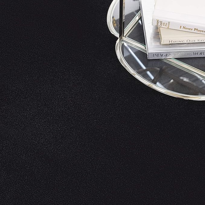Nourison Essentials Solid Contemporary Black 10' x Round Area Rug
