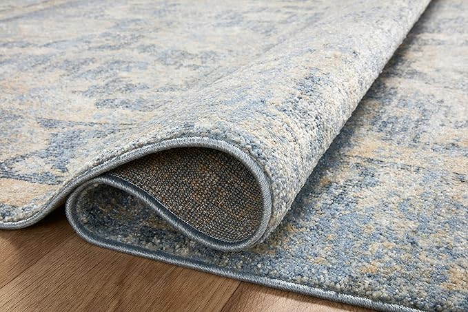 Loloi II Odette Collection ODT-03 Sky/Beige 5'-3" x 7'-9" Area Rug