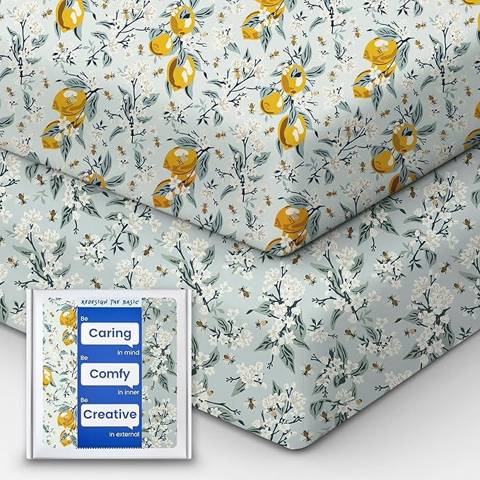 Premium Fitted Baby Boy Crib Sheets for Standard Crib Mattress - Ultra-Soft Jersey Knit Crib Mattress Sheet, Safe and Snug, Durable, Stylish Crib Sheet, 28''x52''x9'' Extra Deep Pocket