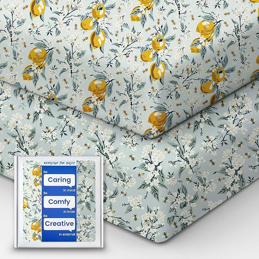 Premium Fitted Baby Boy Crib Sheets for Standard Crib Mattress - Ultra-Soft Jersey Knit Crib Mattress Sheet, Safe and Snug, Durable, Stylish Crib Sheet, 28''x52''x9'' Extra Deep Pocket