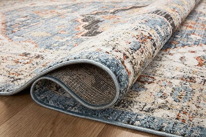 Loloi II Odette Collection ODT-06 Sky/Multi 6'-7" x 9'-6" Area Rug