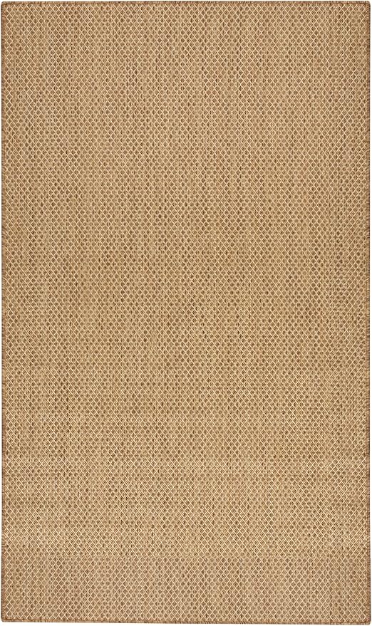 Nourison Courtyard Jute 2' x 3' Area Rug - Easy Clean, Non Shedding, Bed Room, Living Room, Dining Room, Kitchen (2' x 3')