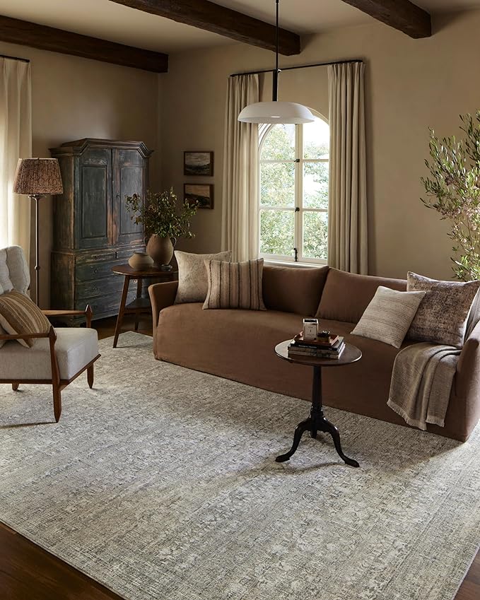 Loloi Amber Lewis Honora Collection HON-04 Grey/Beige 6'-7" x 9'-2" Area Rug