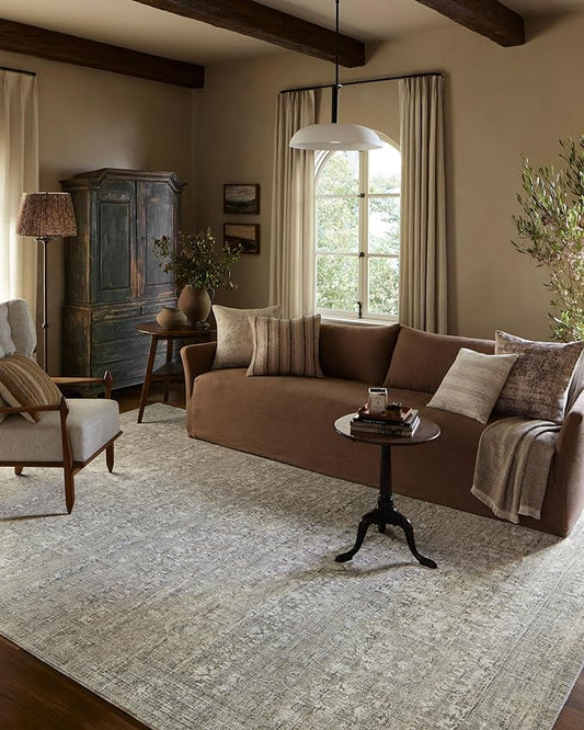 Loloi Amber Lewis Honora Collection HON-04 Grey/Beige 6'-7" x 9'-2" Area Rug