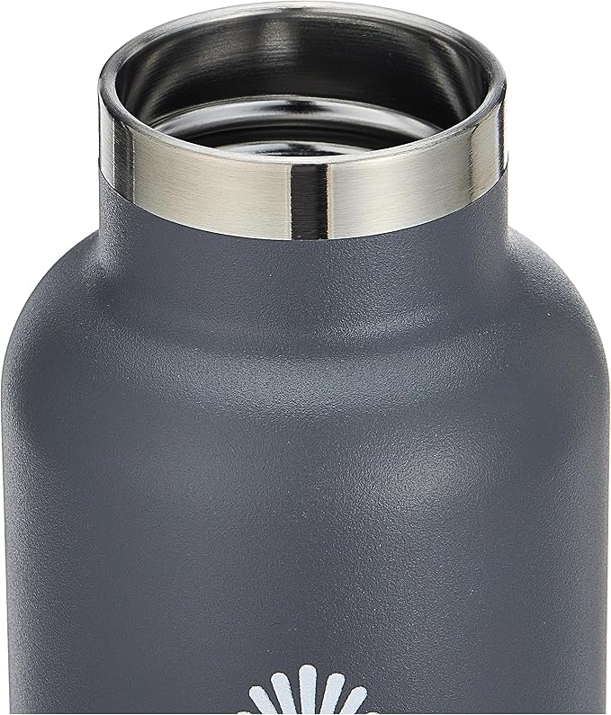 Hydro Flask Stainless Steel Standard Mouth Water Bottle with Flex Cap and Double-Wall Vacuum Insulation