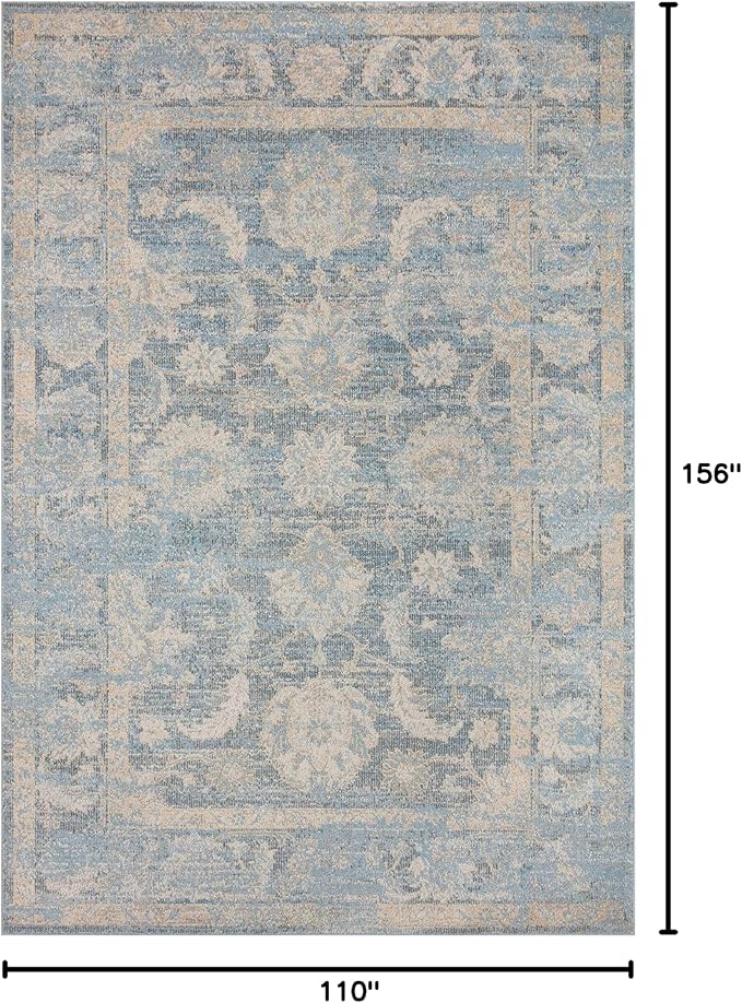 Loloi II Odette Collection ODT-03 Sky/Beige 9'-2" x 13' Area Rug