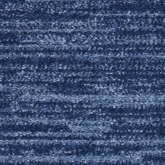 Nourison Essentials Indoor/Outdoor Navy Blue 9' x 12' Area Rug, Easy Cleaning, Non Shedding, Bed Room, Living Room, Dining Room, Backyard, Deck, Patio (9x12)