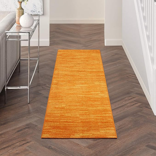 Nourison Essentials Indoor/Outdoor Sunburst 2' x 6' Area Rug, Easy Cleaning, Non Shedding, Bed Room, Living Room, Dining Room, Backyard, Deck, Patio (2x6)